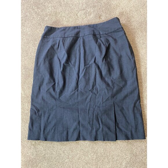 Banana Republic Womens Navy Wool Blend Pencil Skirt Size 12 - Picture 3 of 10